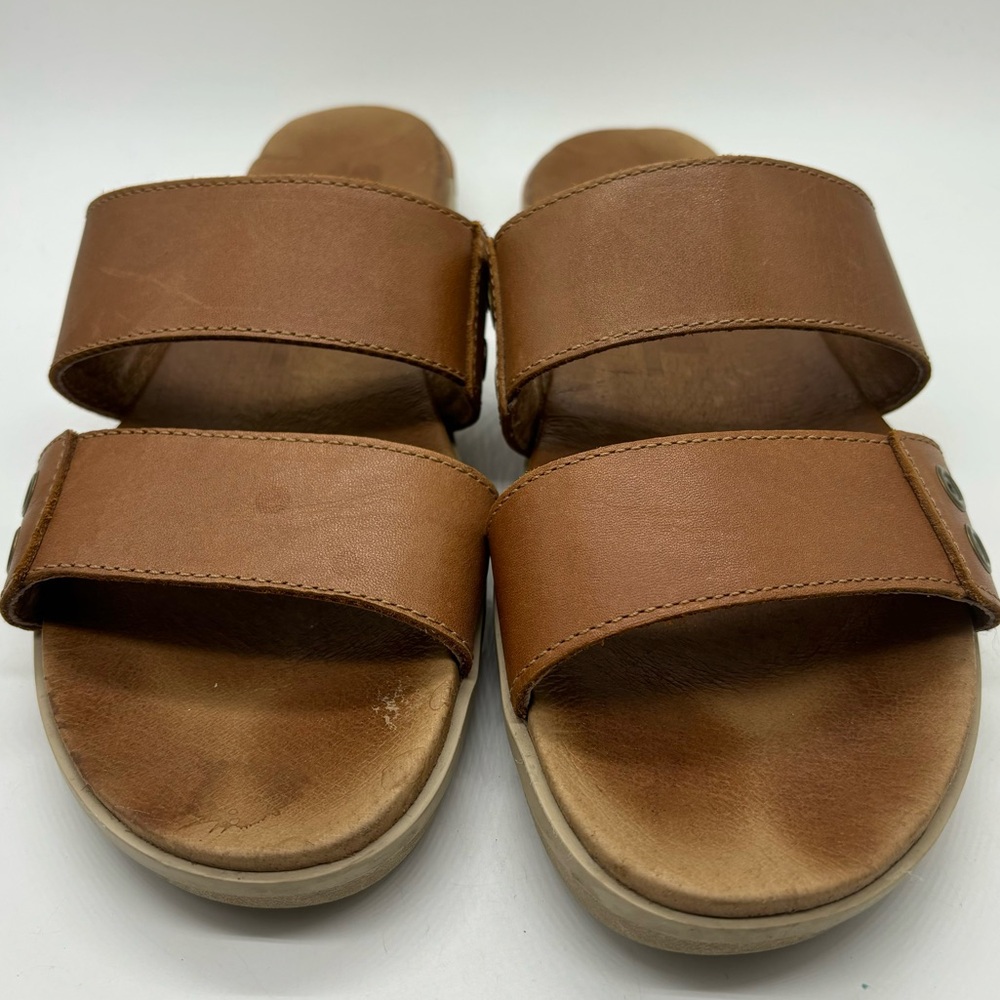 Sorel Women's Torpeda Slide Flat Sandal Size 10 Brown/White Leather NL2937-224 - Picture 3 of 8